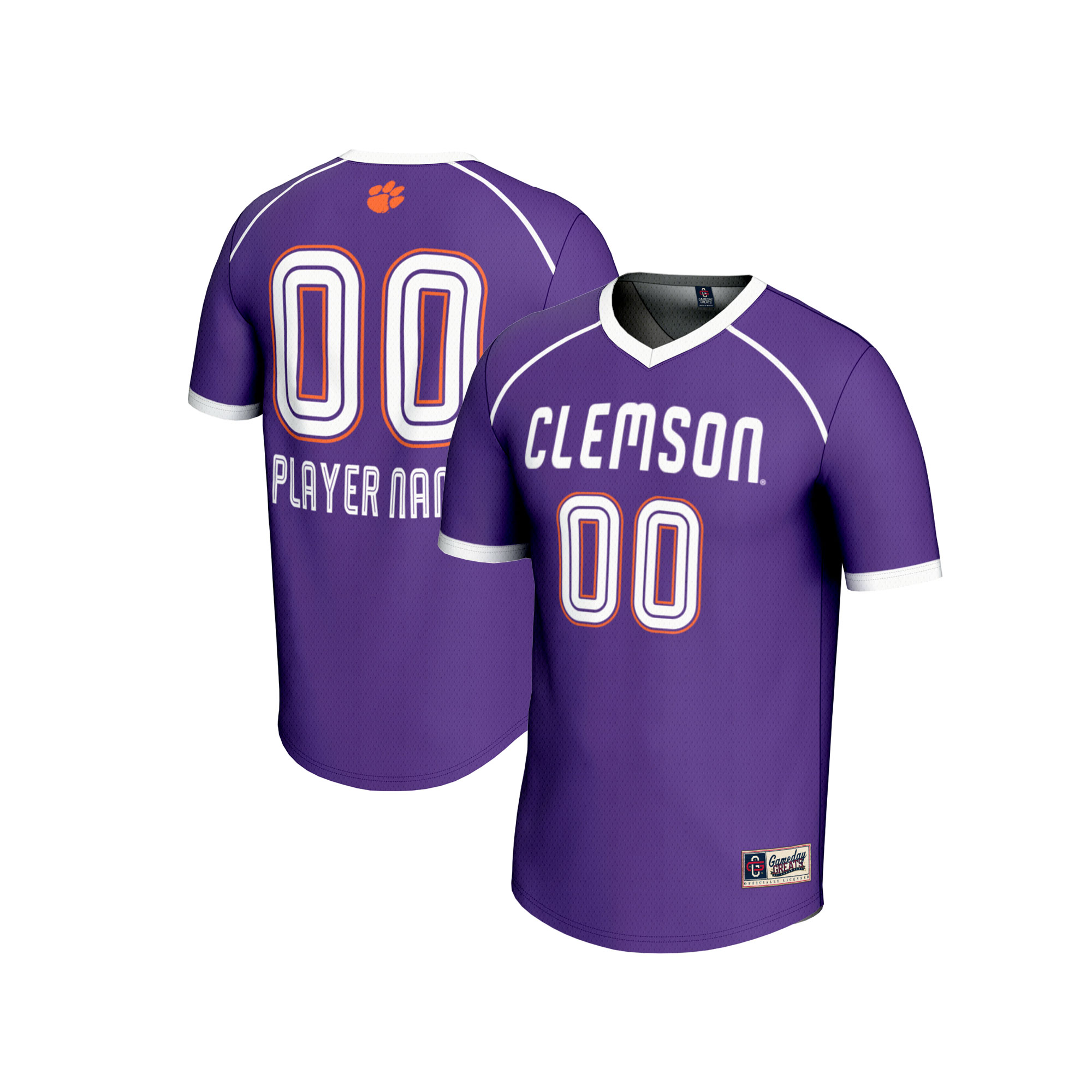 [NJP] Clemson Tigers GameDay Greats Unisex NIL Pick-A-Player Women's Lacrosse Lightweight Jersey - Purple