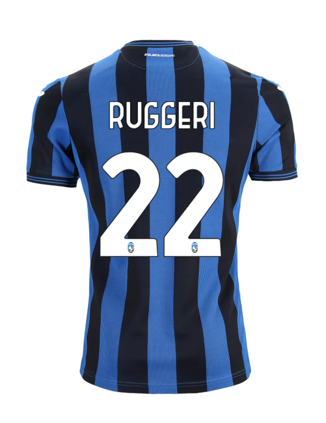 Atalanta's 24-25 Home Jersey Featuring RUGGERI 22