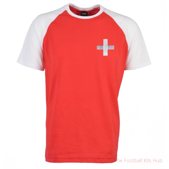 Switzerland 2018 Raglan Retro Football Shirt