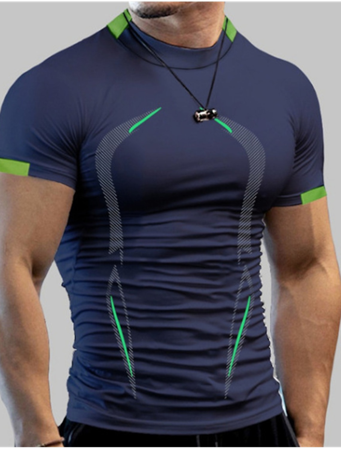 Men's T Shirt Moisture Wicking Shirts Short Sleeve Round Neck Spring,