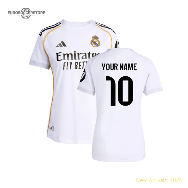 Popular 2025-2026 Real Madrid Authentic Home Shirt (Womens) (Your