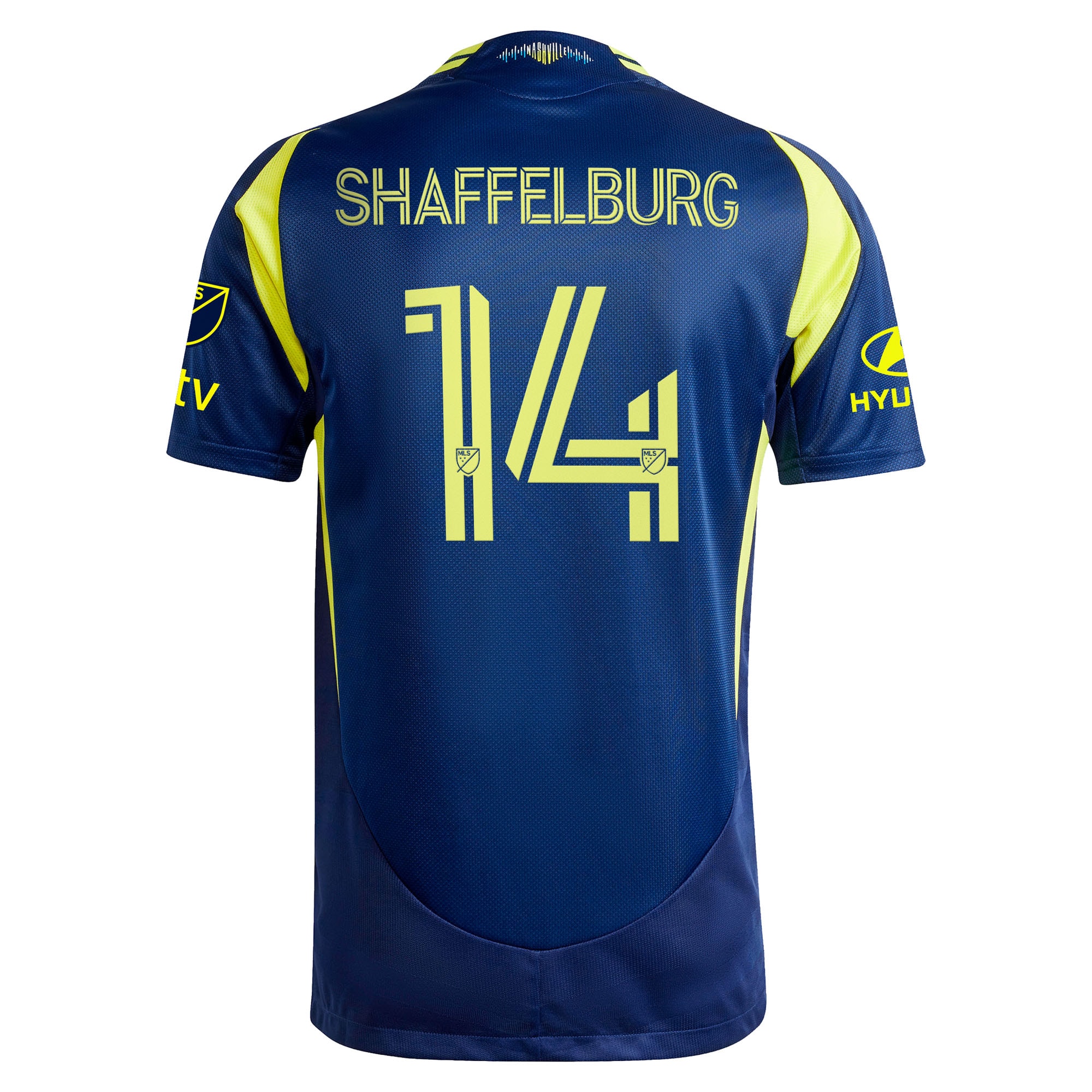 [SJH] Jacob Shaffelburg Nashville SC 2025 The Heart Of Nashville Kit Authentic Player Jersey - Navy