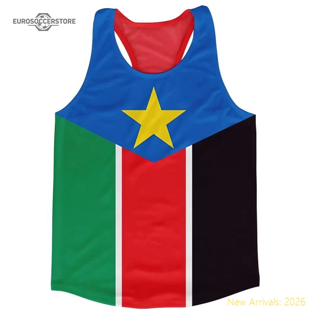 South Sudan Flag Running Vest - Match Quality - Premium Collection