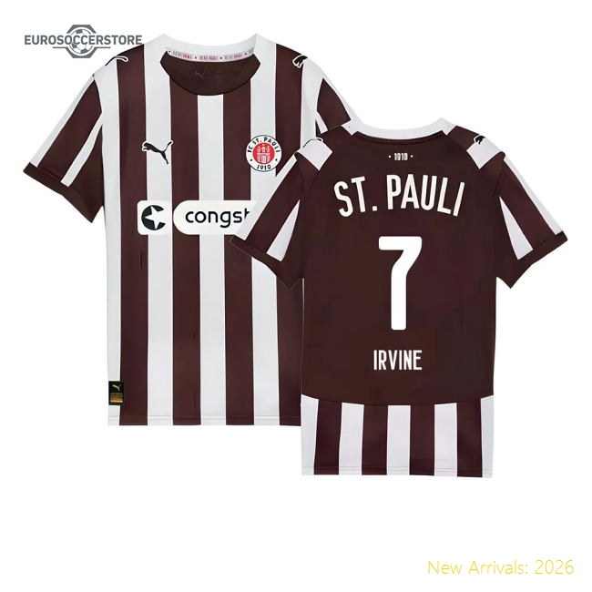 St Pauli Children 2025 Home Jersey Shirt Football Fan Match Day Essential