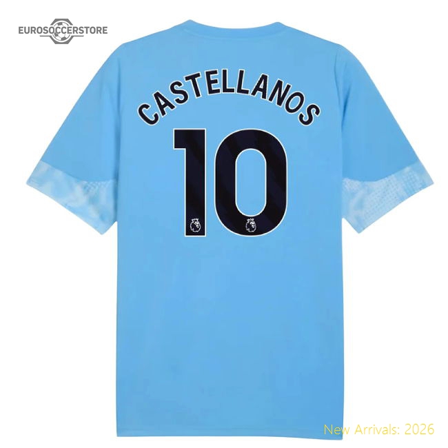 2025-2026 Man City Training Jersey (Light Blue) - Kids (Castellanos 10)