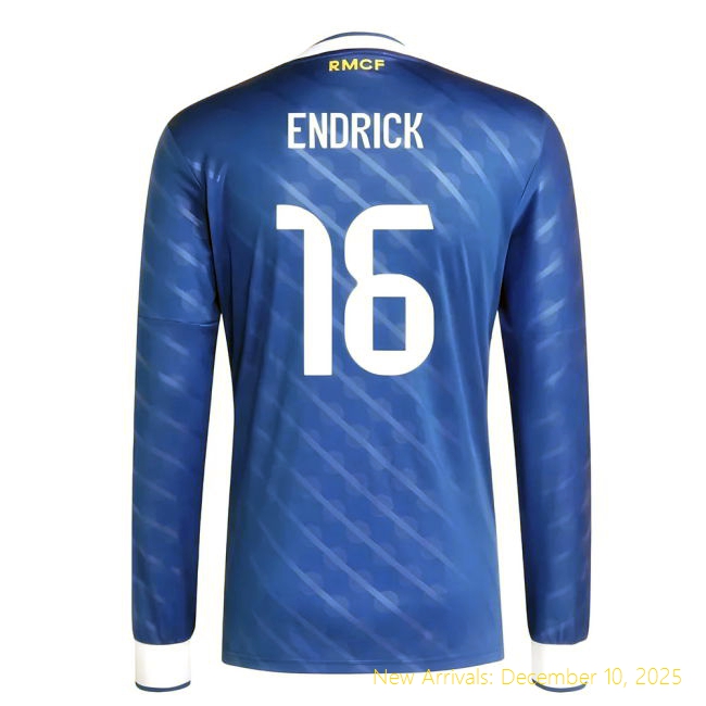 2025-2026 Real Madrid Long Sleeve RM Premium Third Shirt (Endrick 16)