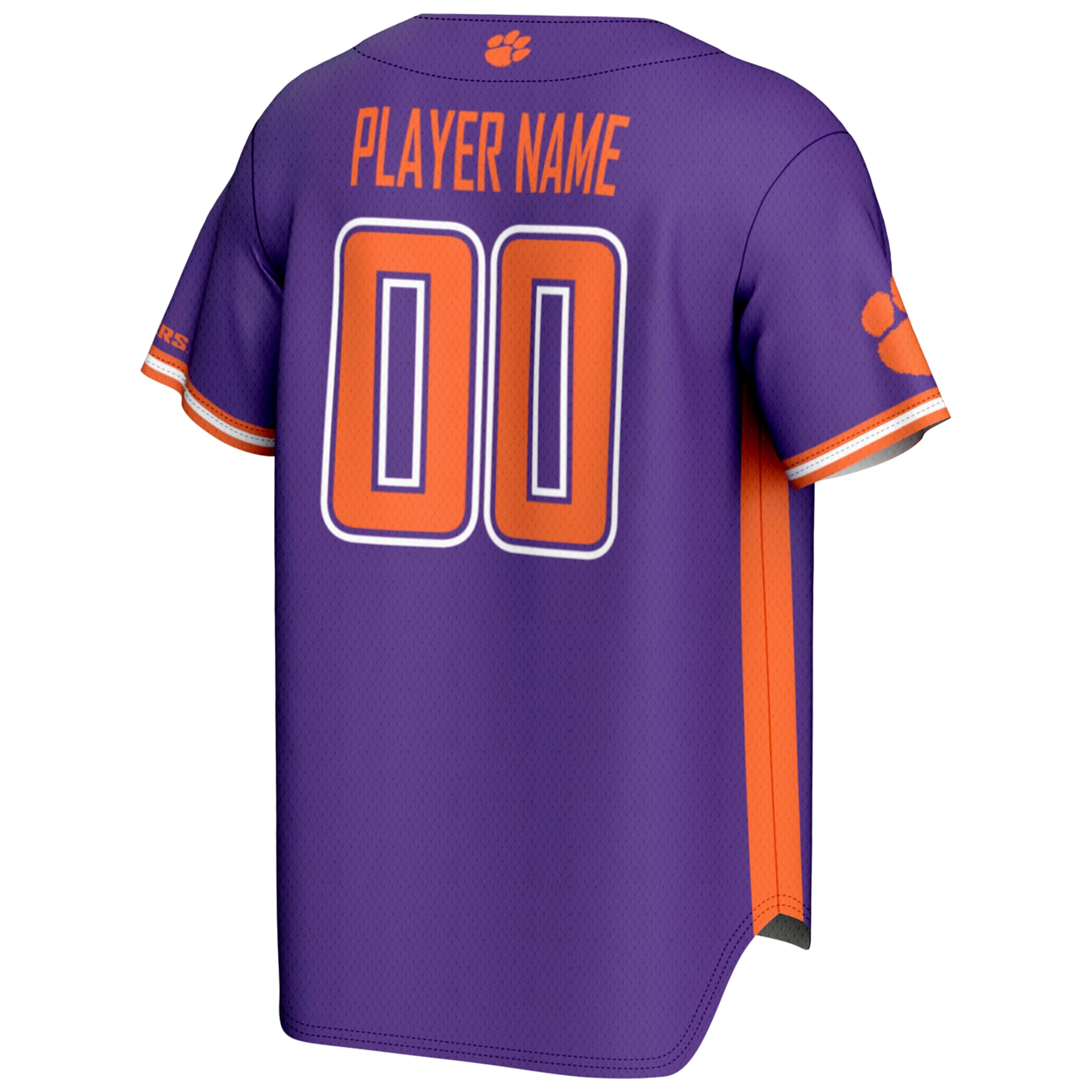 [NJP] Clemson Tigers GameDay Greats NIL Pick-A-Player Lightweight Baseball Jersey - Purple