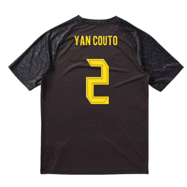 2025-2026 Borussia Dortmund Warm Up Jersey (Black) (Yan Couto 2)