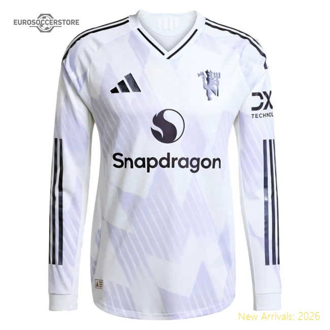 Outstanding 2025-2026 Man Utd Authentic Long Sleeve Away Shirt (can