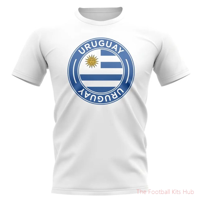 Uruguay Football Badge T-Shirt (White)