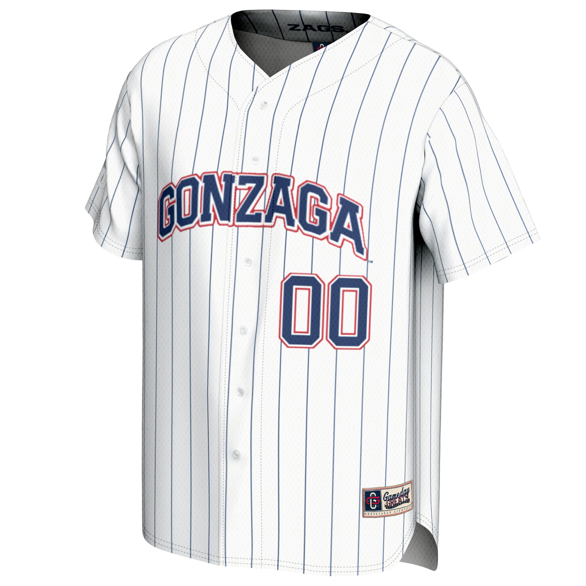 [DDG] Gonzaga Bulldogs GameDay Greats Youth NIL Pick-A-Player Baseball Lightweight Jersey - White