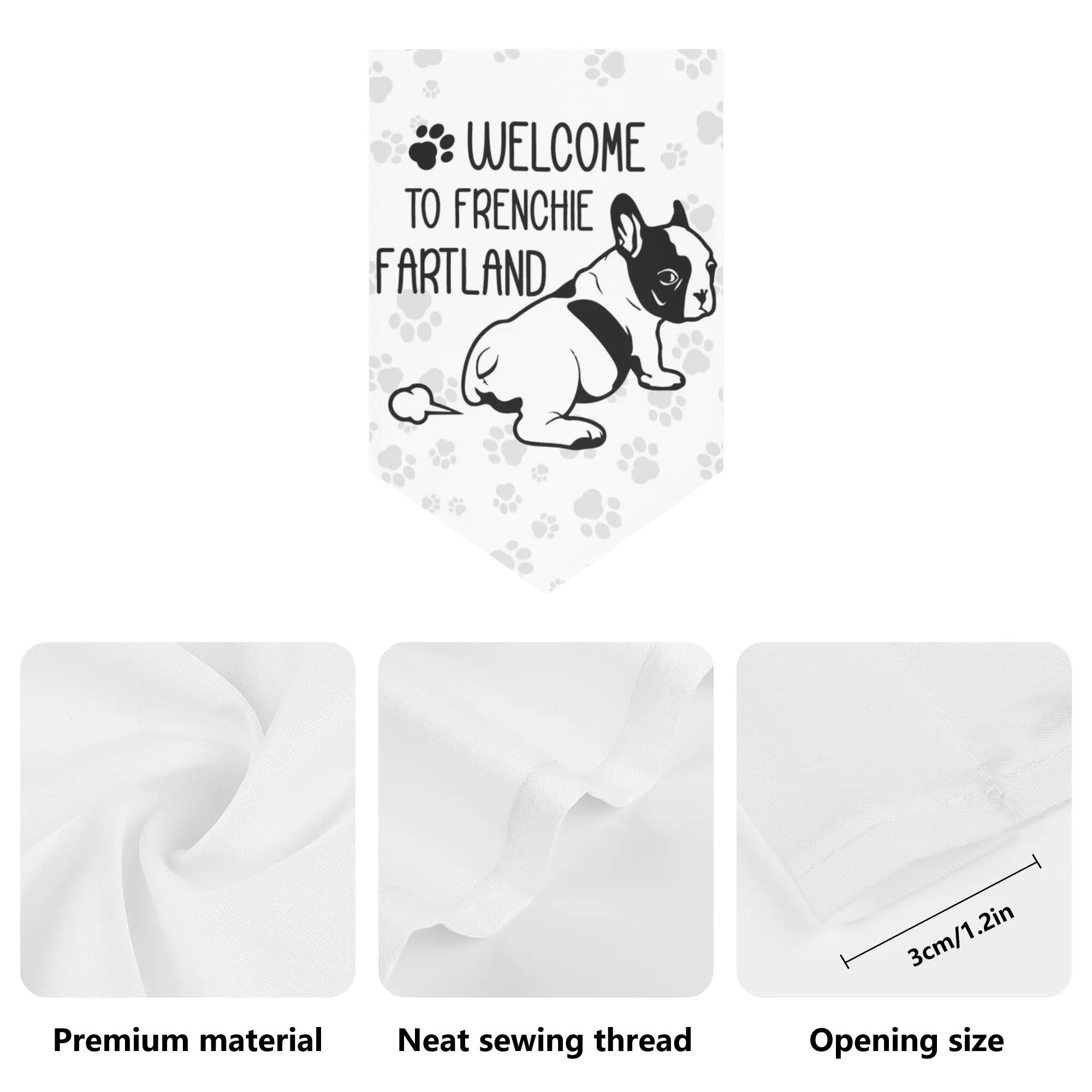 French Bulldog Maple Garden Flag Banner Frenchie Pet Item