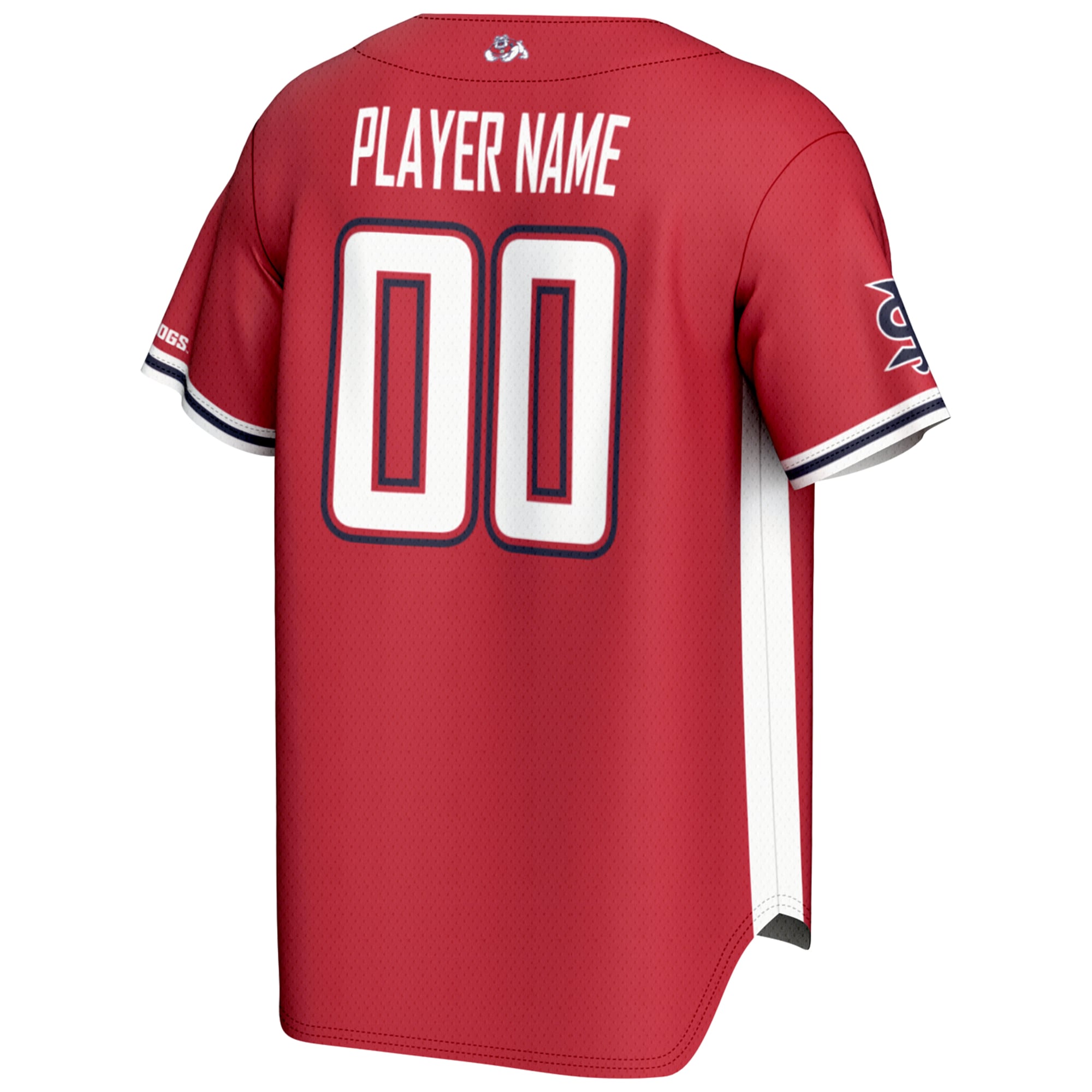 [NJP] Fresno State Bulldogs GameDay Greats Youth NIL Pick-A-Player Lightweight Baseball Jersey - Red