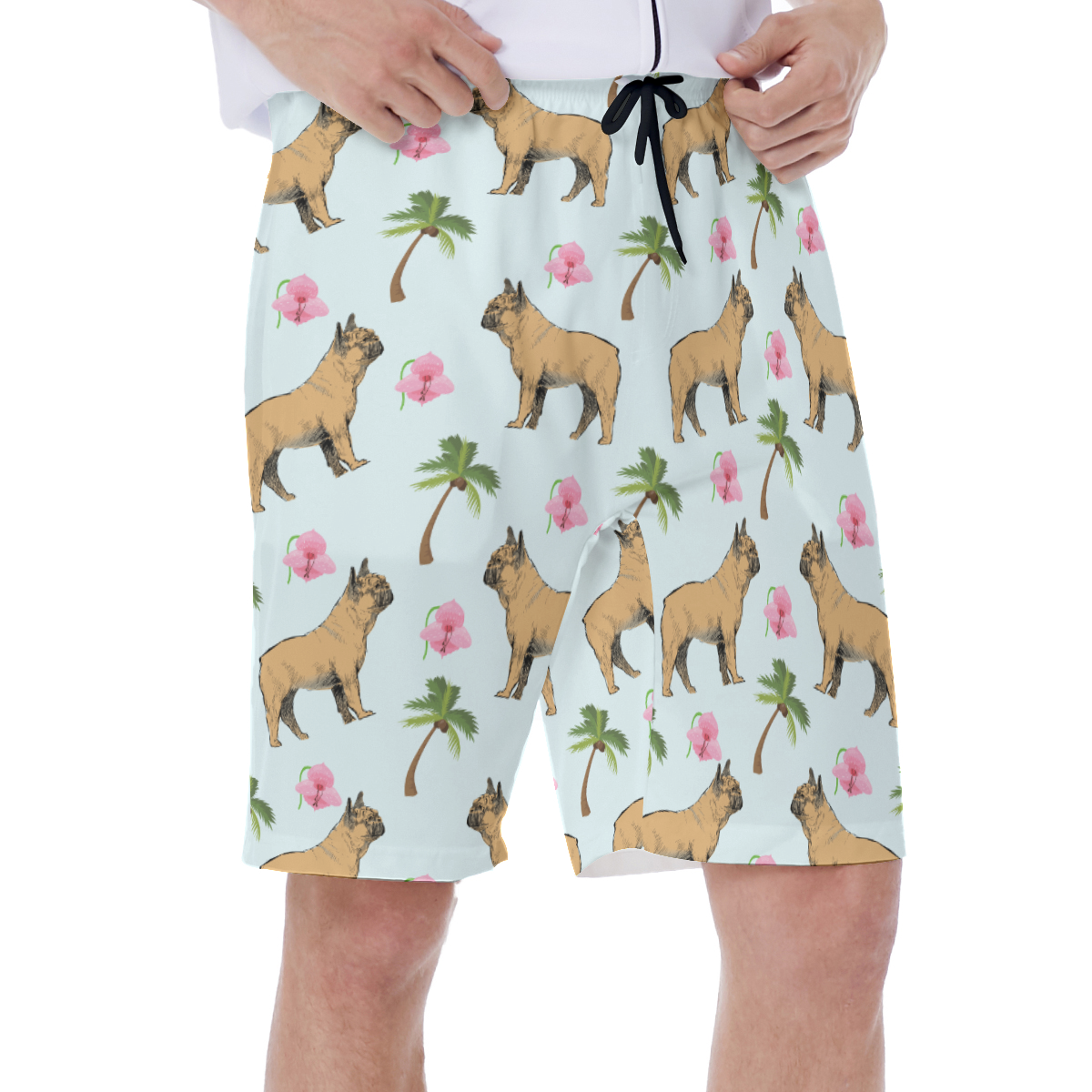 Frenchie Max - French Bulldog Men's Beach Shorts Indoor Use