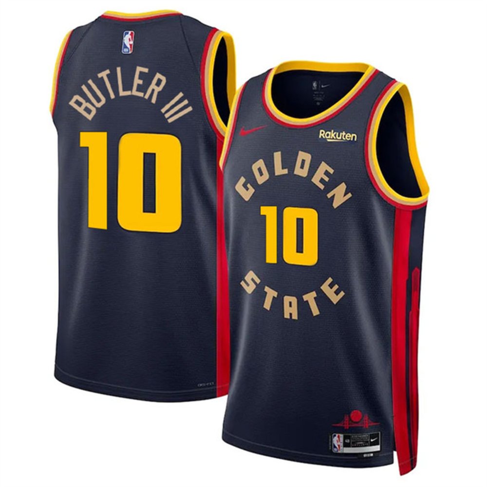 Elite Golden State Warriors Jimmy Butler10 Jersey - Navy City Edition