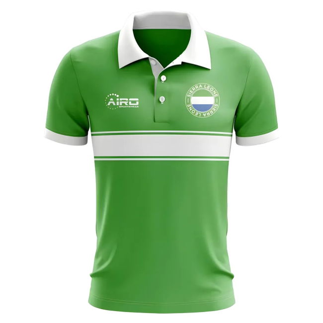 Pro-Grade Fan-Favorite Sierra Leone Concept Stripe Polo Shirt (Green)