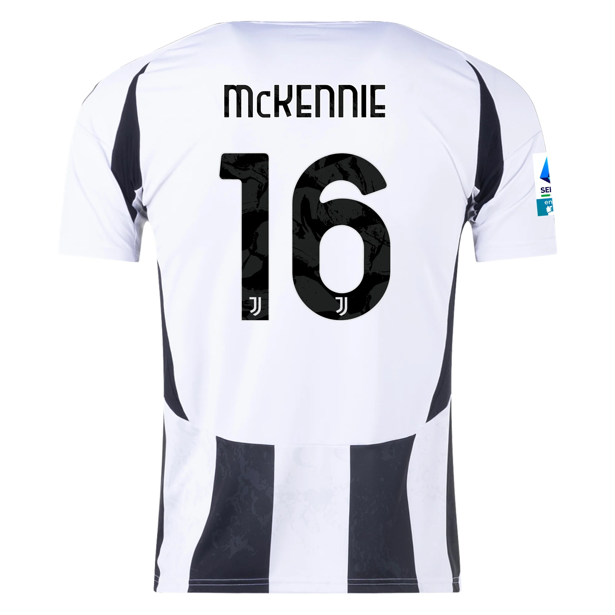 Weston McKennie Juventus Home Soccer Jersey 24/25 Serie A White Black