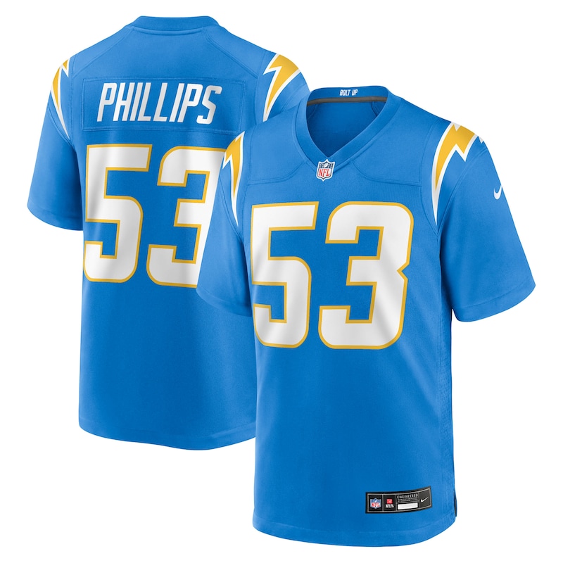 None DelShawn Phillips Star Player LA Chargers Premium Material Jersey