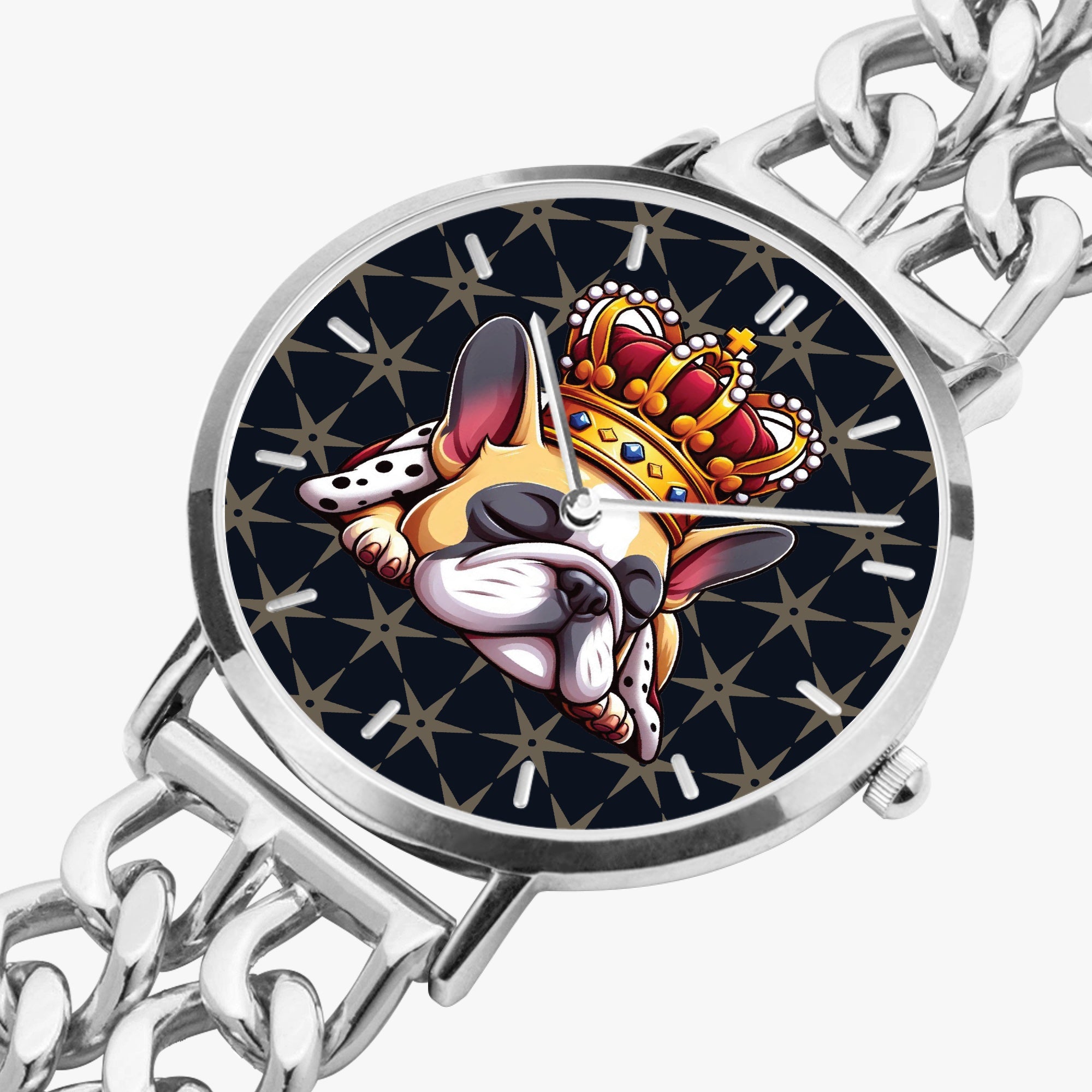 Louis - Chic Hollow Strap Watch for Frenchie Lovers