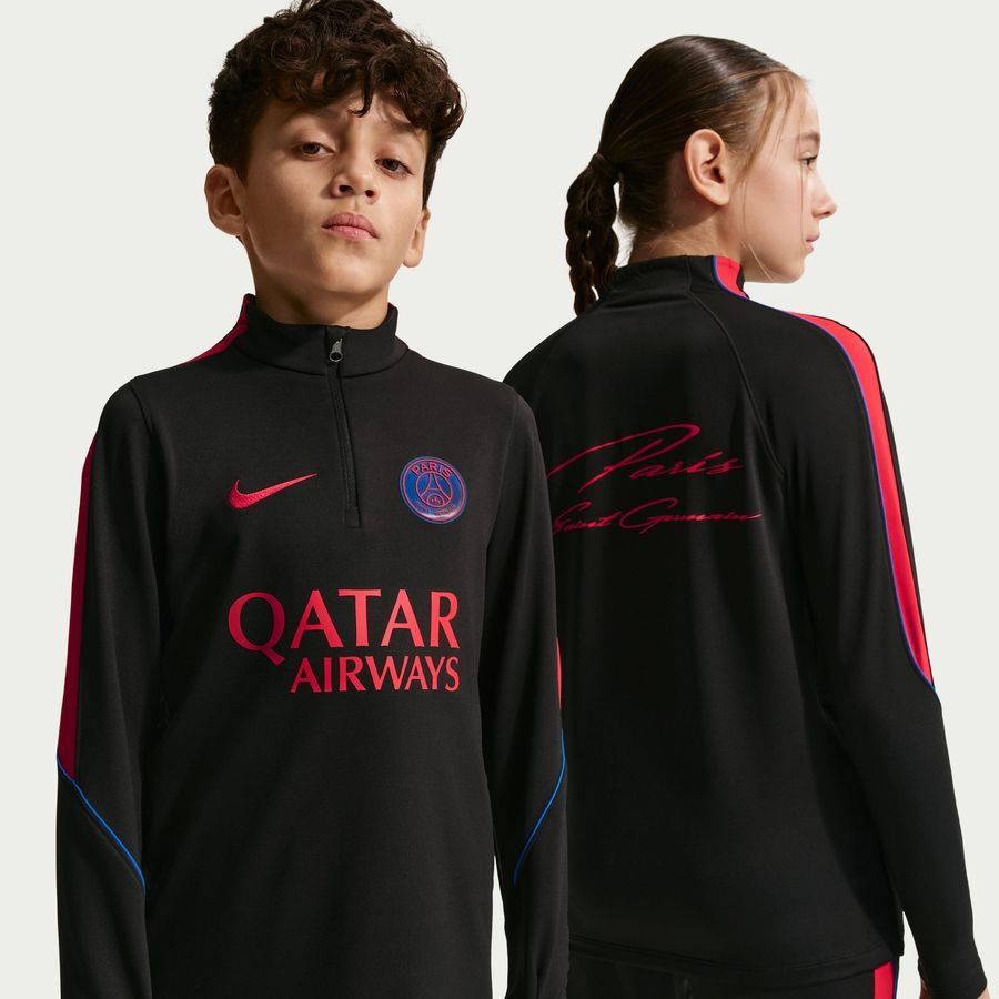 Paris Saint Germain Training Shirt Dri-FIT Strike Drill - Black/Global Red Kids