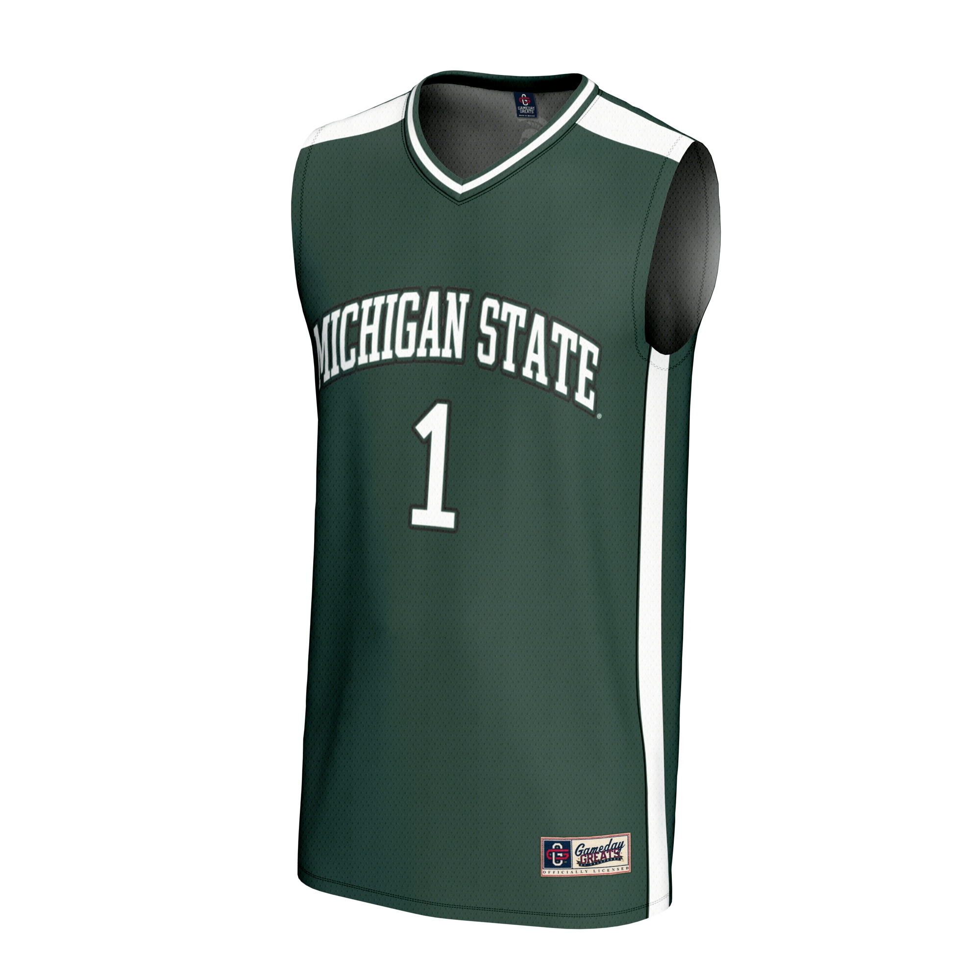 [DDG] Michigan State Spartans GameDay Greats Unisex Lightweight Collegiate Basketball Fashion Jersey - Green