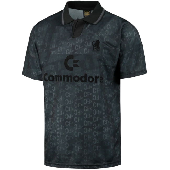 Chelsea 1992 Black Out Retro Football Shirt (Zola 25)