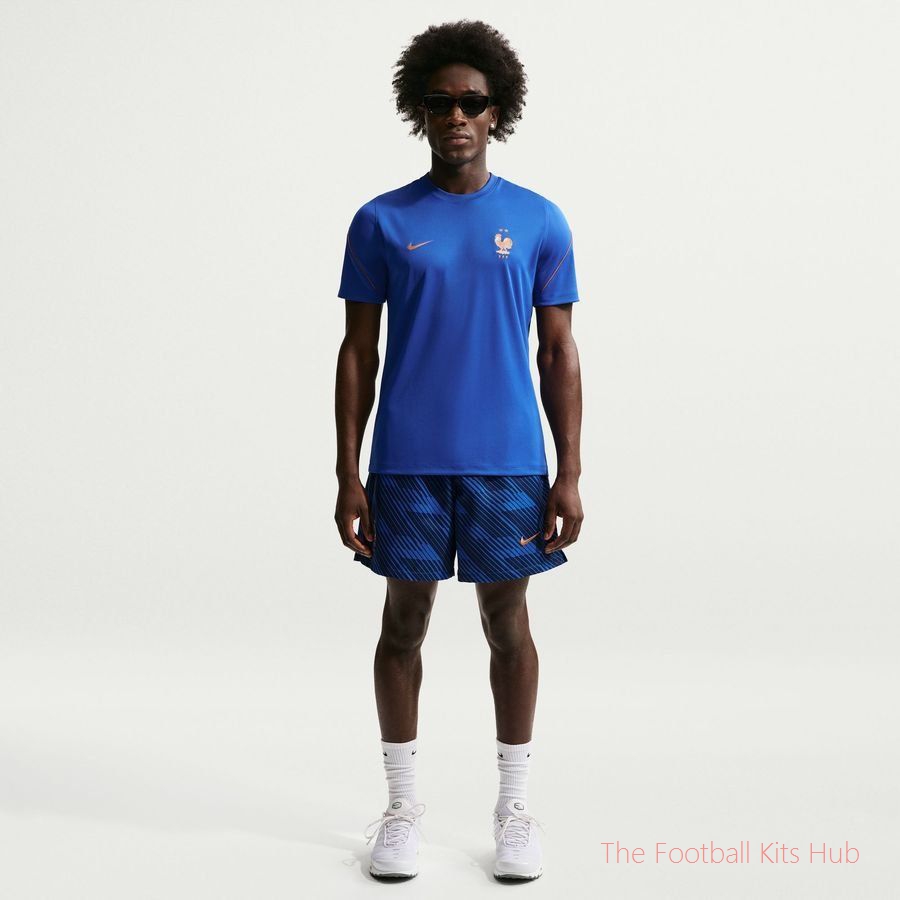 France Training T-Shirt Dri-FIT Strike World Cup 2026 - Game Royal/Blackened Blue/Metallic Copper