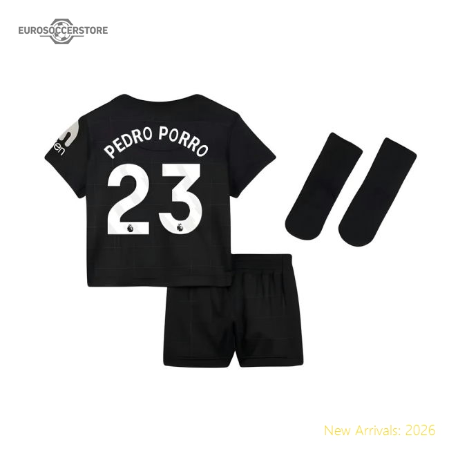 Official 2025-2026 Tottenham Away Baby Kit (pedro Porro 23) - Premium
