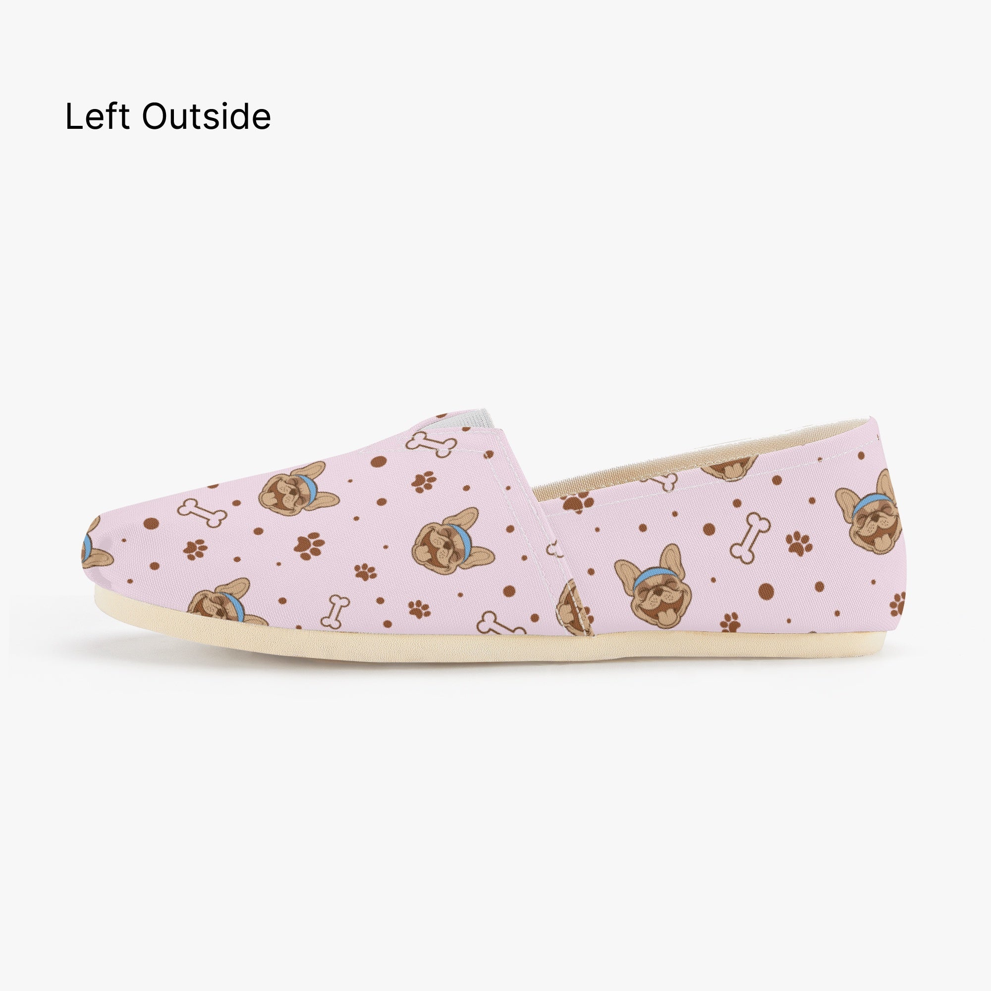 French Bulldog Larry Casual Canvas Shoes Durable Dog Footwear