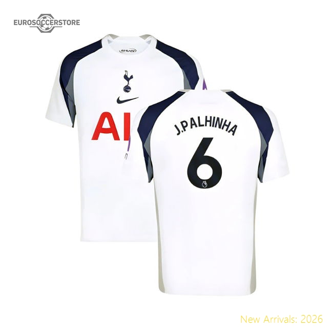 Authentic 2025-2026 Tottenham Hotspur Home Shirt (j.palhinha 6)