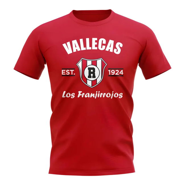 Rayo Vallecano Sleek Football T-Shirt (Red) Stretch Fabric