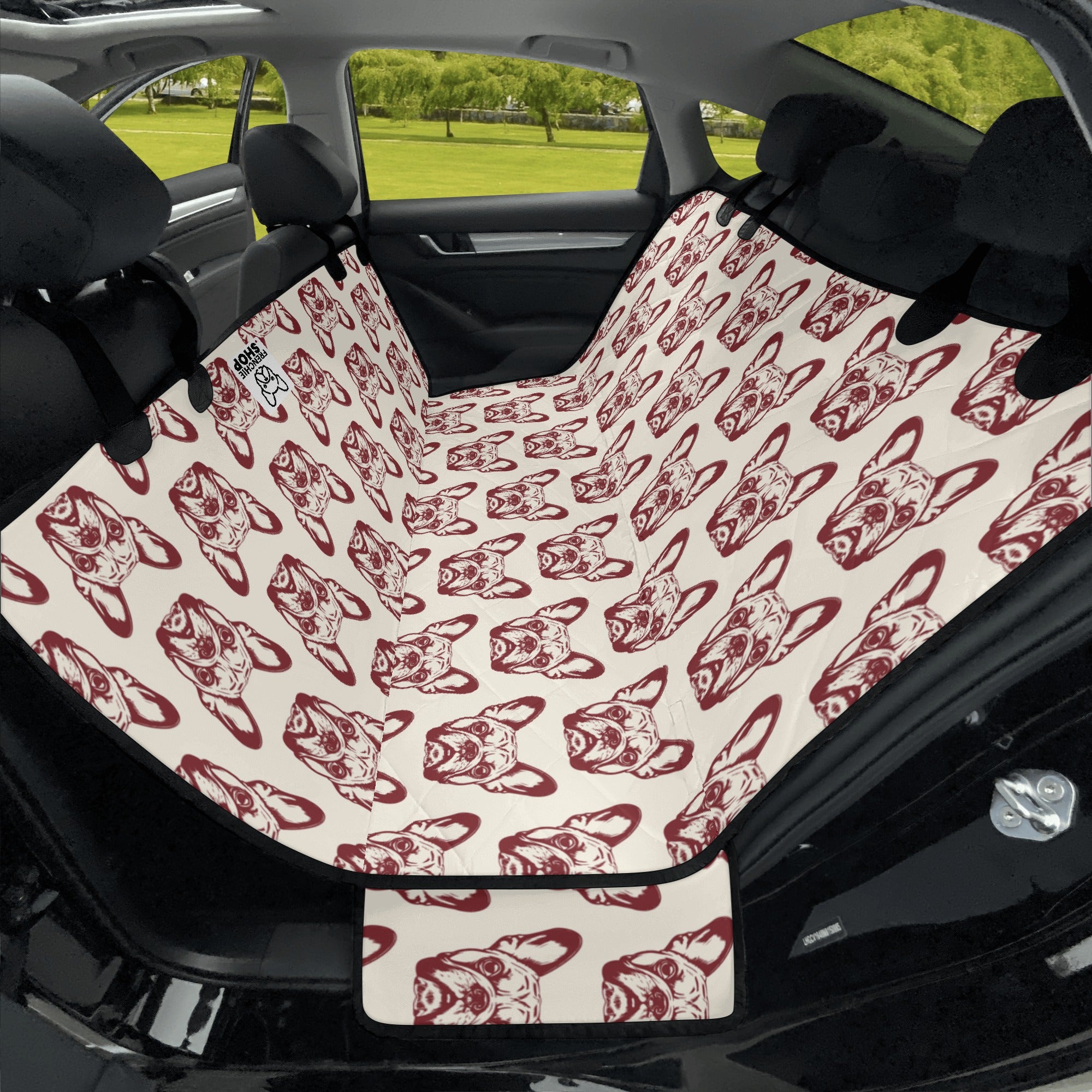 Waffle - Car Pet Seat Covers for french bulldog