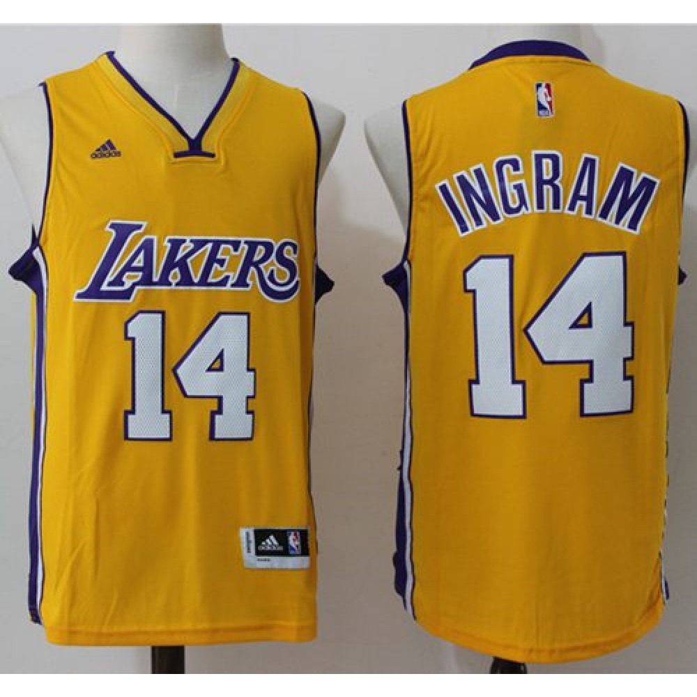 Lakers #14 Brandon Ingram Gold Stitched NBA Jersey