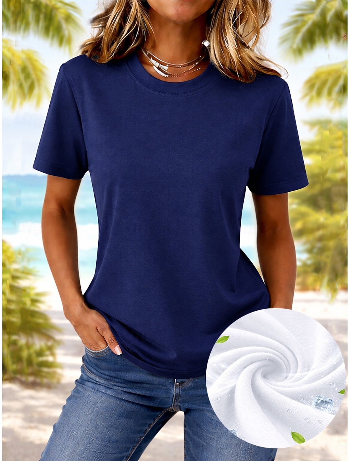 Women's 100% Cotton T-Shirts - Quality Basic Short Sleeve V Neck Tee