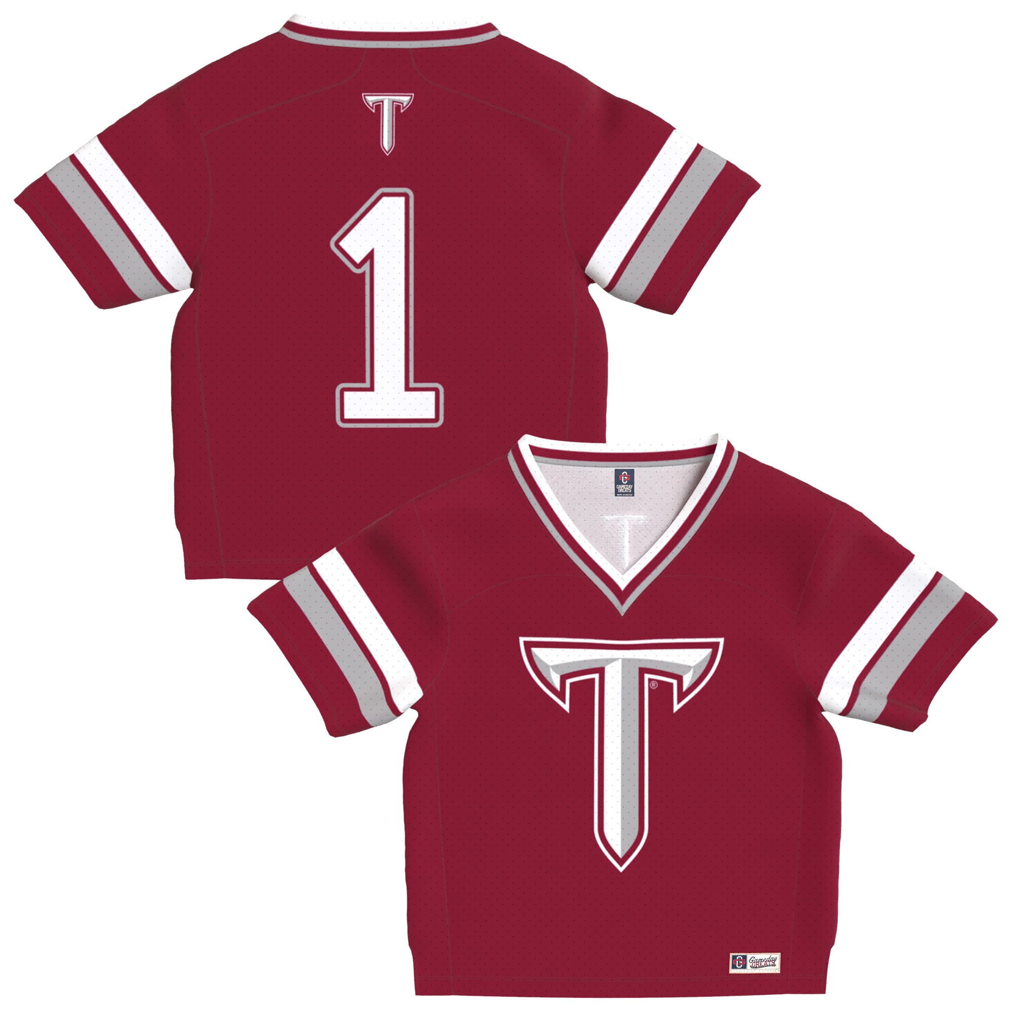 Infant Cardinal Troy University Trojans Lightweight Collegiate Football Fashion Jersey