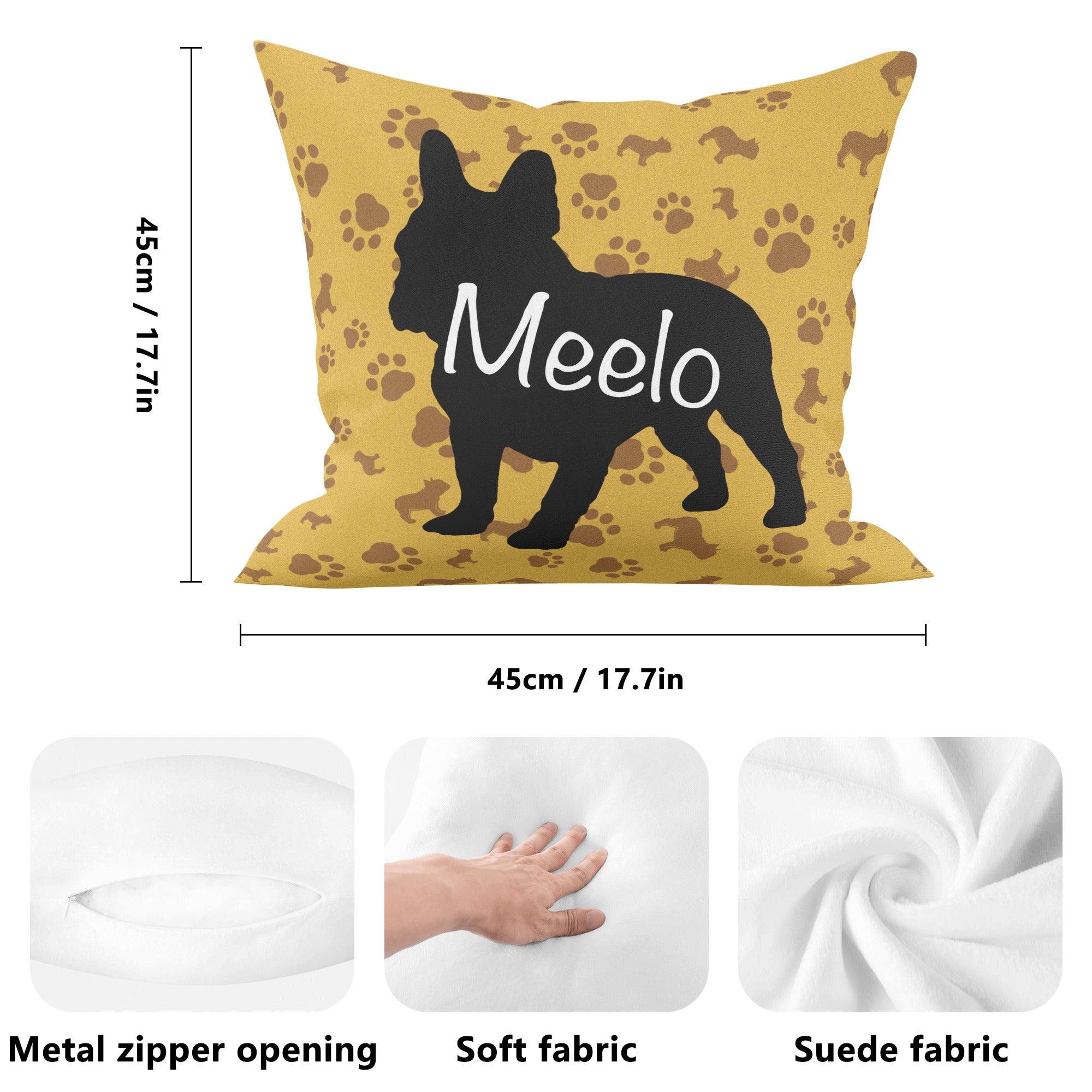 Premium Everyday My Frenchie - Custom Pillow Cover for Fashion Lovers