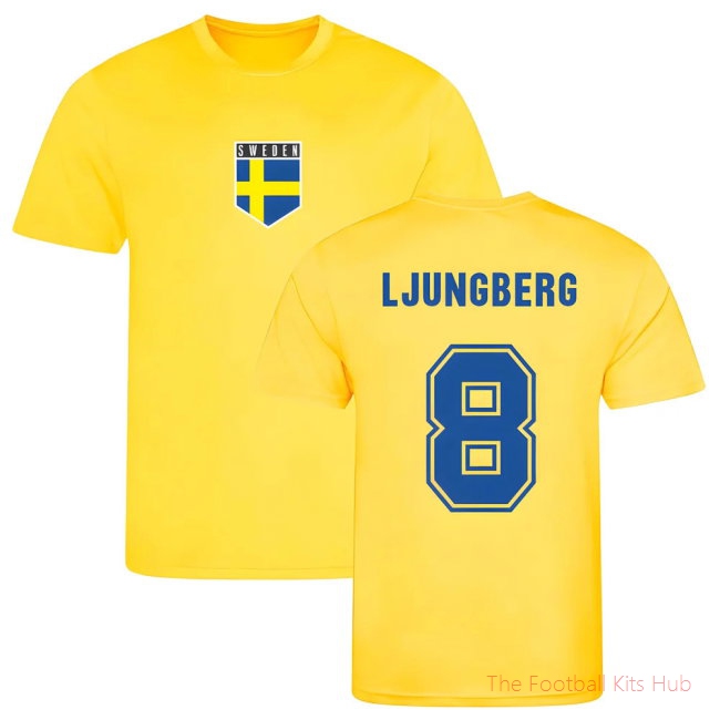 Men Ljungberg Sweden Training Jersey (Yellow)