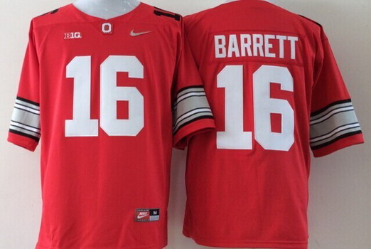Men's OSU Buckeyes Red 2015 replica None #16 alternate jersey Jersey