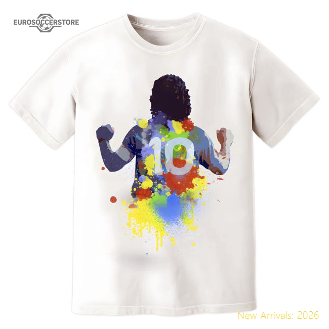 Diego Maradona Azzurri Art Fan T-shirt (white) - Fantastic Value