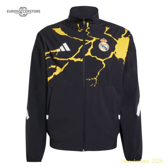 Popular Trending 2026-2027 Real Madrid Anthem Jacket (Black)
