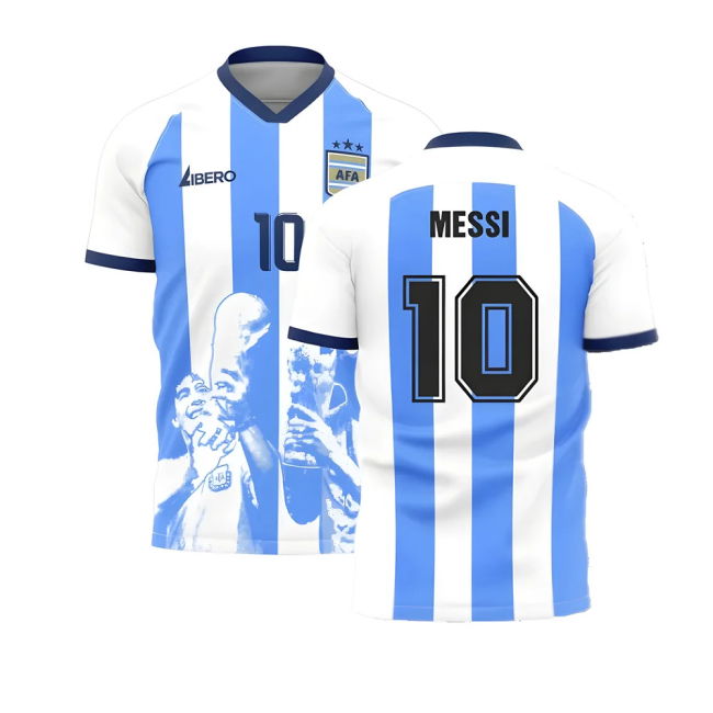 Athletic Messi X Maradona Argentina World Cup Tribute Shirt (Messi 10)