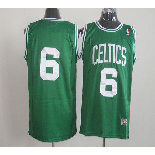 Green BOS Boston Celtics #6 Mitchell And Ness Breathable Jersey