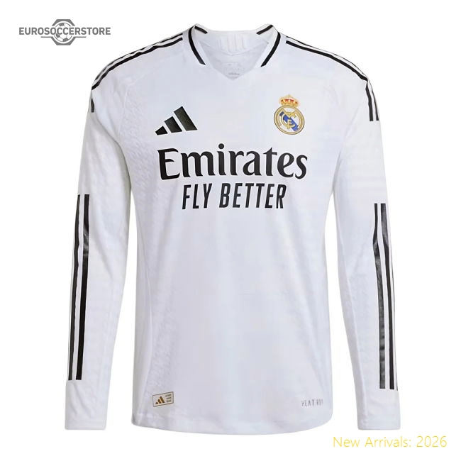 2024-2025 Real Madrid Authentic Long Sleeve Home Kit (mbappe 9)