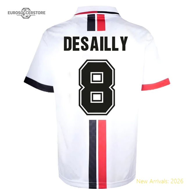 Ac Milan 1996 Away Retro Shirt (desailly 8) - Unbeatable Value