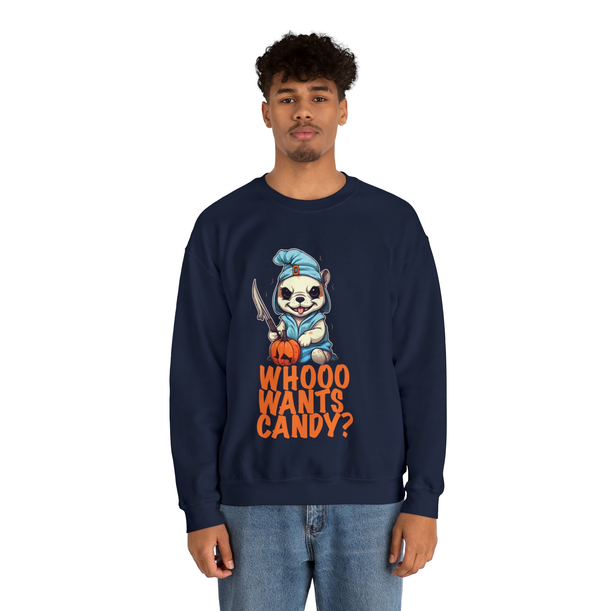 Stylish Whoo Wants Candy Halloween Unisex Sweatshirt for Street Style