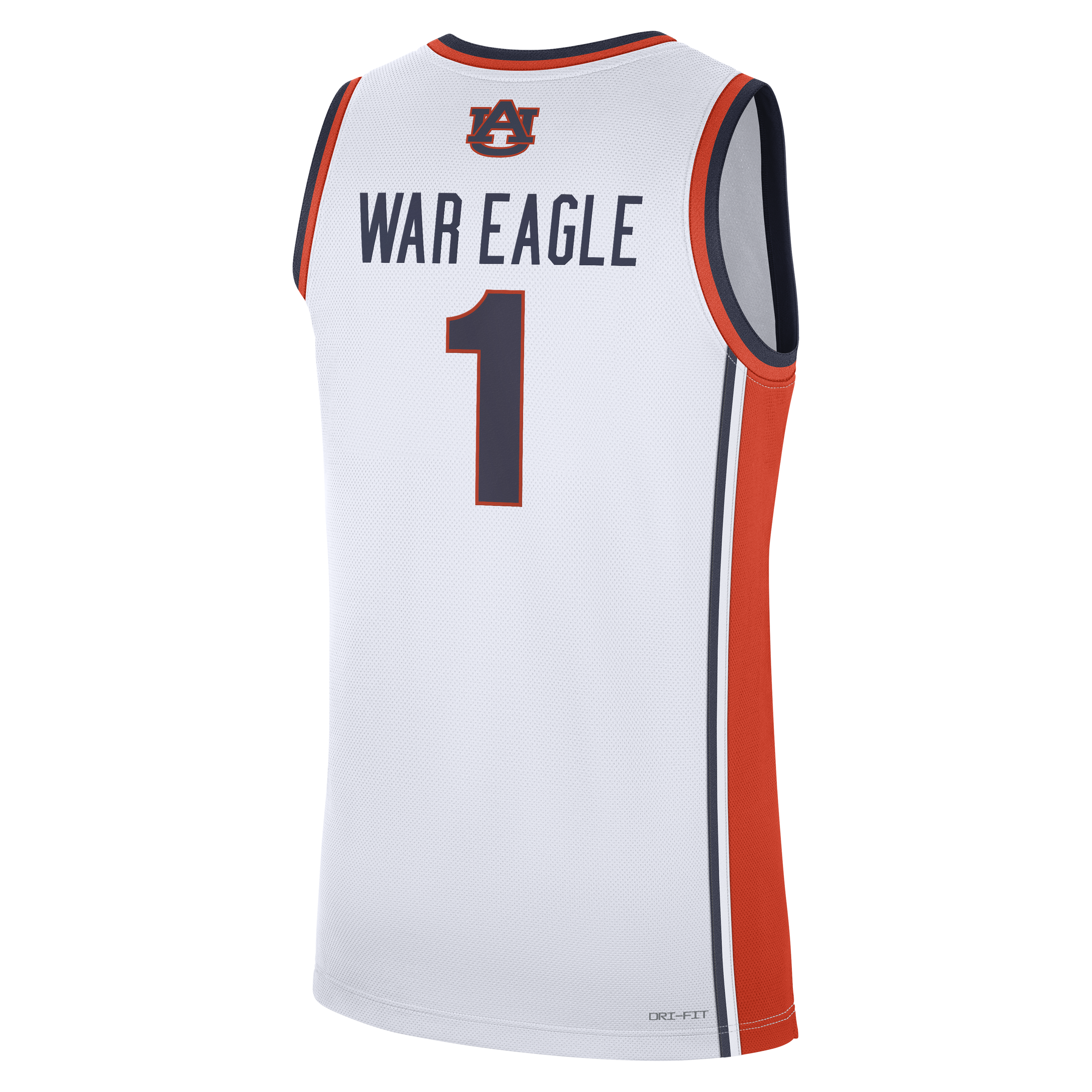 [NJP] Auburn Tigers #1 Home War Eagle Replica Basketball Jersey - White