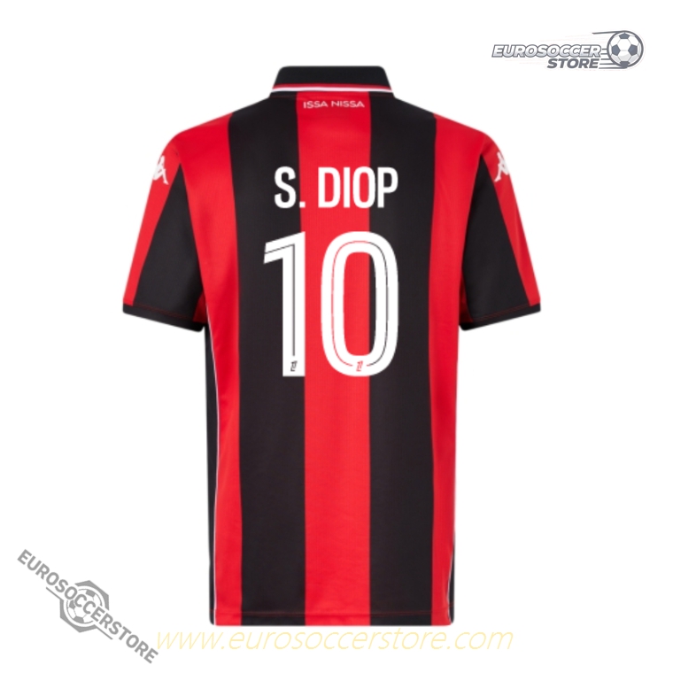 OGC Nice 25-26 Season Home Jersey Featuring S. DIOP #10