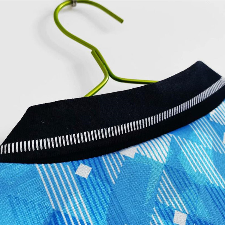 1990 England BlueRedwhite Retro Soccer Jersey Football Shirt -