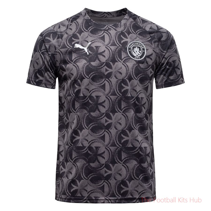 Manchester City Training T-Shirt Pre Match - PUMA Black/Flat Dark Gray Kids
