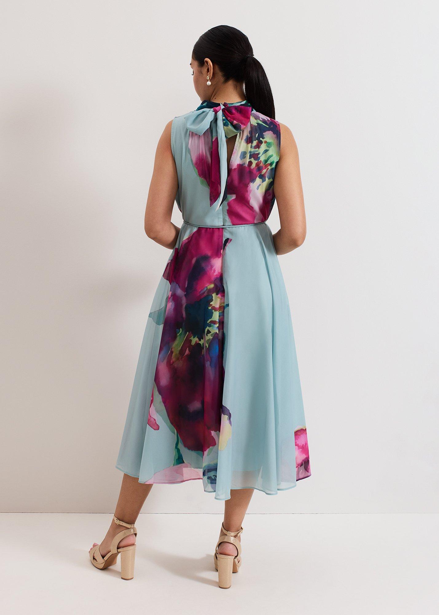 Petite Tahina Floral Sequin Dress